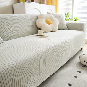 Fleece Stretch Sofa Slipcover Washable Soft Spandex Couch Cover Furniture Protector
