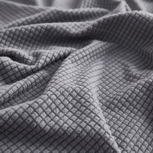 Grid Textured Stretch Sofa Cover, Soft Elastic Slipcover for Couch Protection