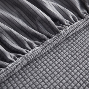 Grid Textured Stretch Sofa Cover, Soft Elastic Slipcover for Couch Protection