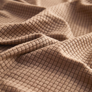 Grid Textured Stretch Sofa Cover, Soft Elastic Slipcover for Couch Protection