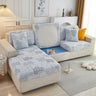 Happy Puzzle Jacquard Fleece Stretchable Cushion Cover, Non-Slip L Shaped Couch Covers for Pets