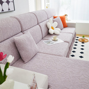 Elastic Skirted Couch Cushion Covers for 1/2/3/4-Seater Sofas, Furniture Protector for Pets, Kids