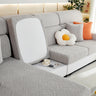 Stretch Jacquard Fleece Settee Cushion Covers, Stylish Non Slip Couch Cushion Covers for Sectional Sofas