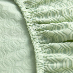 Growth Rings Jacquard Fleece Fabric Stretch Cushion Cover, Non-Slip Furniture Protector for Kids, Couch Cushion Covers
