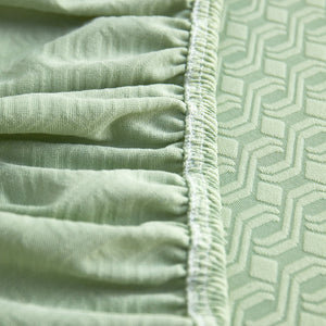 Growth Rings Jacquard Fleece Fabric Stretch Cushion Cover, Non-Slip Furniture Protector for Kids, Couch Cushion Covers