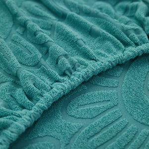 Sunflower Jacquard Fleece Stretchable Cushion Cover, Non-Slip Furniture Covers for Pets, L Shaped Couch Cushion Covers