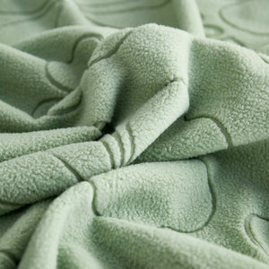 Lucky Clover Slipcover Non-Slip Stretch Jacquard Polar Fleece Sofa Cover for Pets, Cushions, Couches