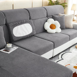 High Stretch Separate Cushion Covers Sofa Slipcover for L-Shaped Sectional Couch