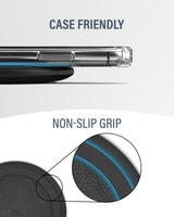 Wireless Charging Qi Pad with Wall Adapter (Fast Charging) Ultra Thin Charger for iPhone and Android Devices