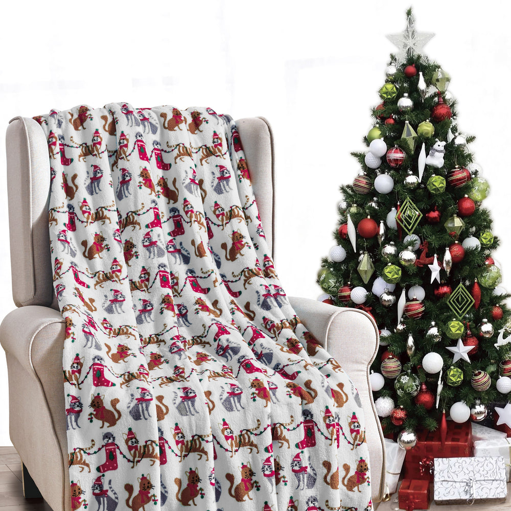 Cozy Festive Holiday Throw Blanket 50" x 60"
