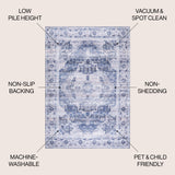 Alanya Ornate Medallion Machine-Washable Area Rug