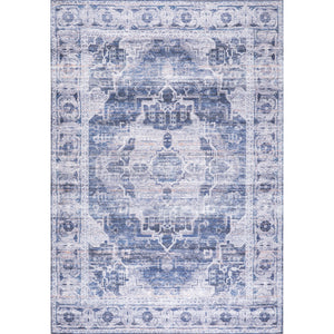 Alanya Ornate Medallion Machine-Washable Area Rug