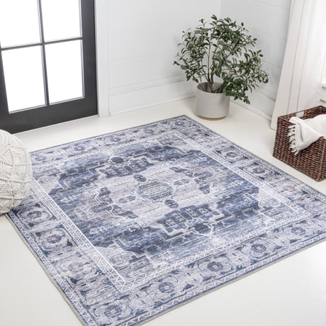 Alanya-Ornate-Medallion-Machine-Washable-Square-Area-Rug-Area-Rugs
