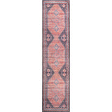 Dalyan Geometric Medallions Machine-Washable Runner Rug