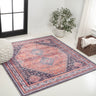 Dalyan-Geometric-Medallions-Machine-Washable-Square-Area-Rug-Area-Rugs