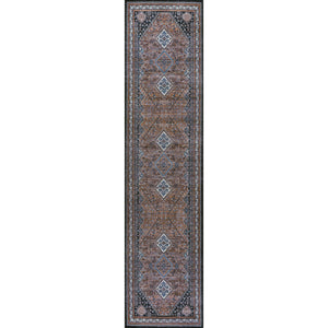 Dalyan Geometric Medallions Machine-Washable Runner Rug