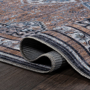 Dalyan Geometric Medallions Machine-Washable Area Rug