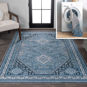 Dalyan-Geometric-Medallions-Machine-Washable-Area-Rug-Area-Rugs