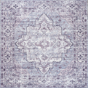 Didim Boho Medallion Machine-Washable Square Area Rug