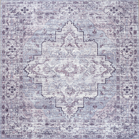 Didim Boho Medallion Machine-Washable Square Area Rug