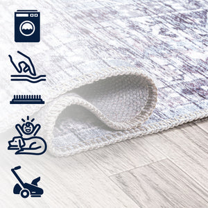 Didim Boho Medallion Machine-Washable Round Area Rug