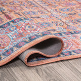 Kemer All-Over Persian Machine-Washable Round Area Rug