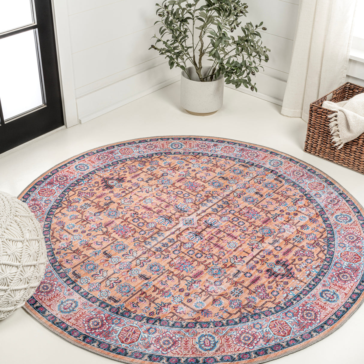 Kemer-All-Over-Persian-Machine-Washable-Round-Area-Rug-Area-Rugs