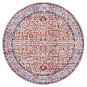 Kemer All-Over Persian Machine-Washable Round Area Rug