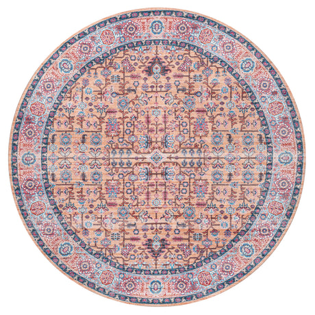Kemer All-Over Persian Machine-Washable Round Area Rug