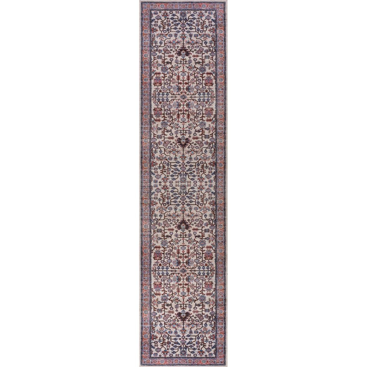 Kemer All-Over Persian Machine-Washable Runner Rug