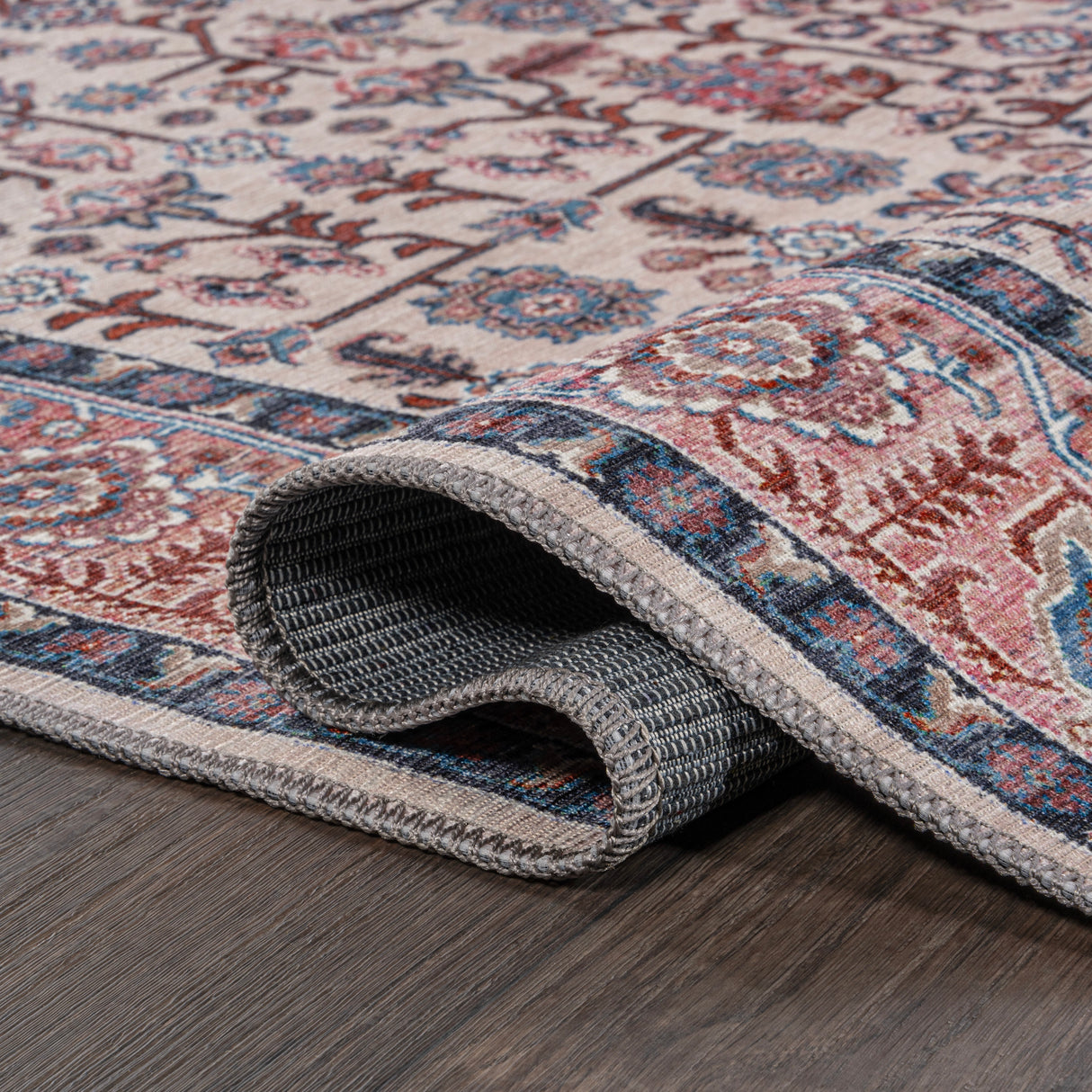 Kemer All-Over Persian Machine-Washable Area Rug