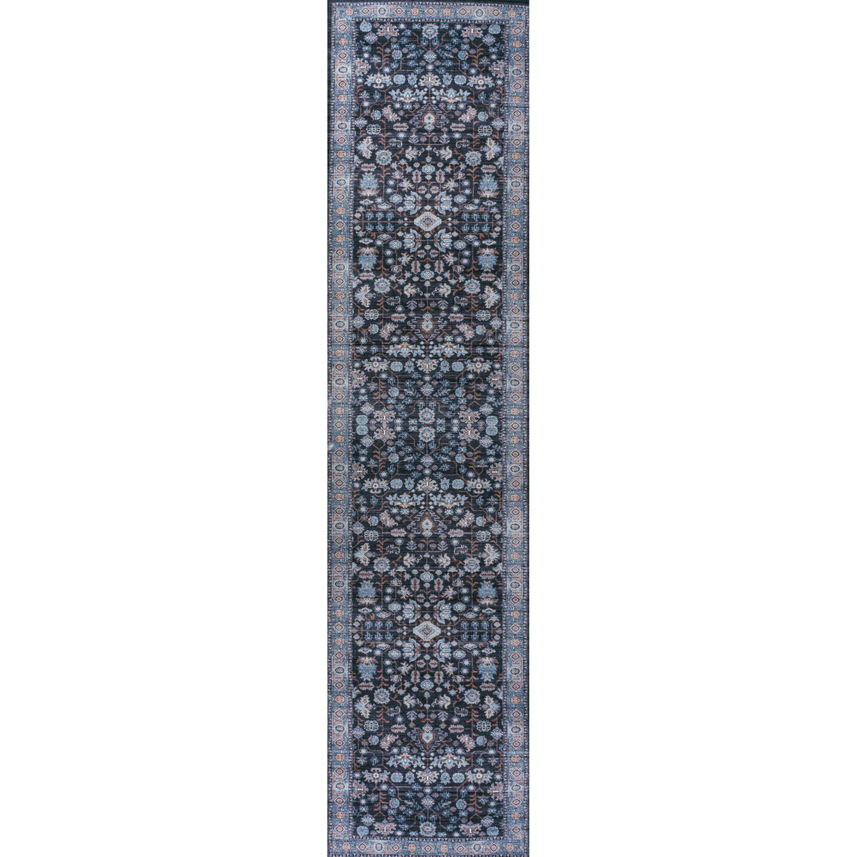 Kemer All-Over Persian Machine-Washable Runner Rug