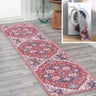 Cirali Ornate Large Medallion Machine-Washable Runner Rug