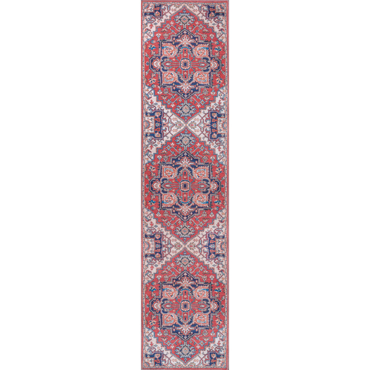 Cirali Ornate Large Medallion Machine-Washable Runner Rug