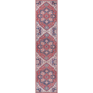 Cirali Ornate Large Medallion Machine-Washable Runner Rug