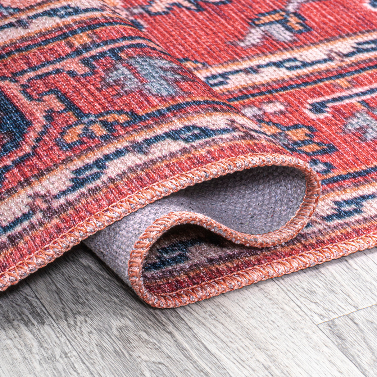 Cirali Ornate Large Medallion Machine-Washable Runner Rug