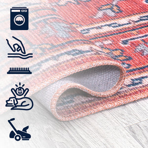 Cirali Ornate Large Medallion Machine-Washable Round Area Rug