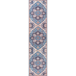 Cirali Ornate Large Medallion Machine-Washable Runner Rug