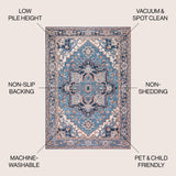 Cirali Ornate Large Medallion Machine-Washable Area Rug