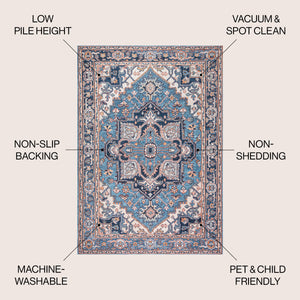 Cirali Ornate Large Medallion Machine-Washable Area Rug