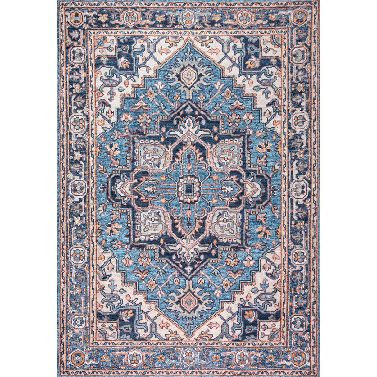 Cirali Ornate Large Medallion Machine-Washable Area Rug