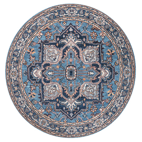 Cirali Ornate Large Medallion Machine-Washable Round Area Rug