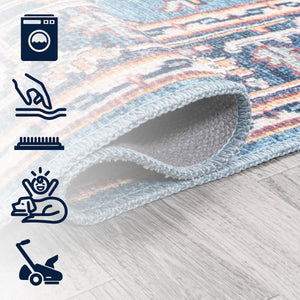 Cirali Ornate Large Medallion Machine-Washable Square Area Rug