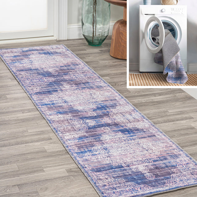 Regis-Bohemian-Medallion-Machine-Washable-Runner-Rug-Runner-Rugs
