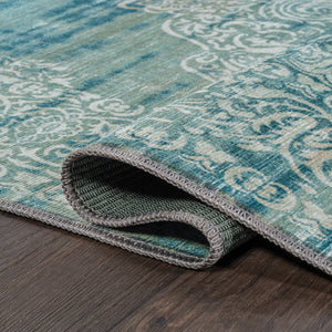 Regis Bohemian Medallion Machine-Washable Runner Rug
