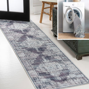 Regis Bohemian Medallion Machine-Washable Runner Rug