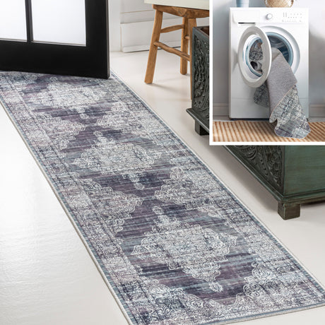 Regis Bohemian Medallion Machine-Washable Runner Rug