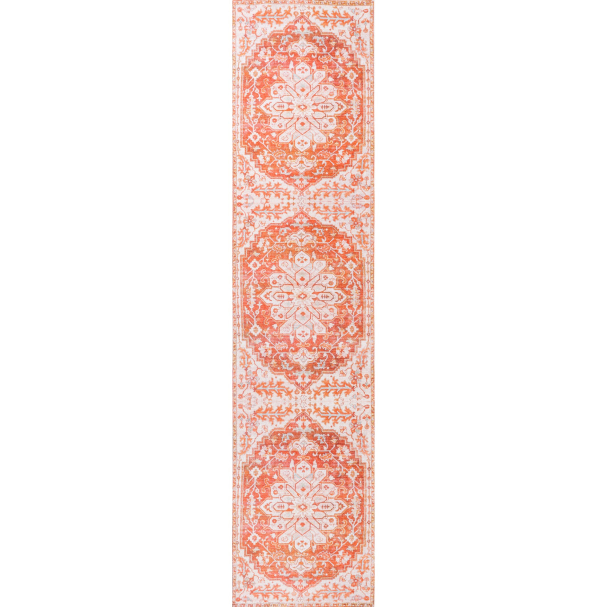 Asa Ornate Medallion Machine-Washable Runner Rug