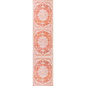 Asa Ornate Medallion Machine-Washable Runner Rug