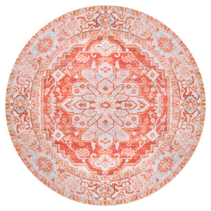 Asa Ornate Medallion Machine-Washable Round Area Rug